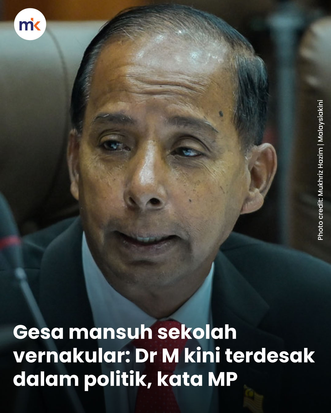 Gesa mansuh sekolah vernakular: Dr M kini terdesak dalam politik, kata MP