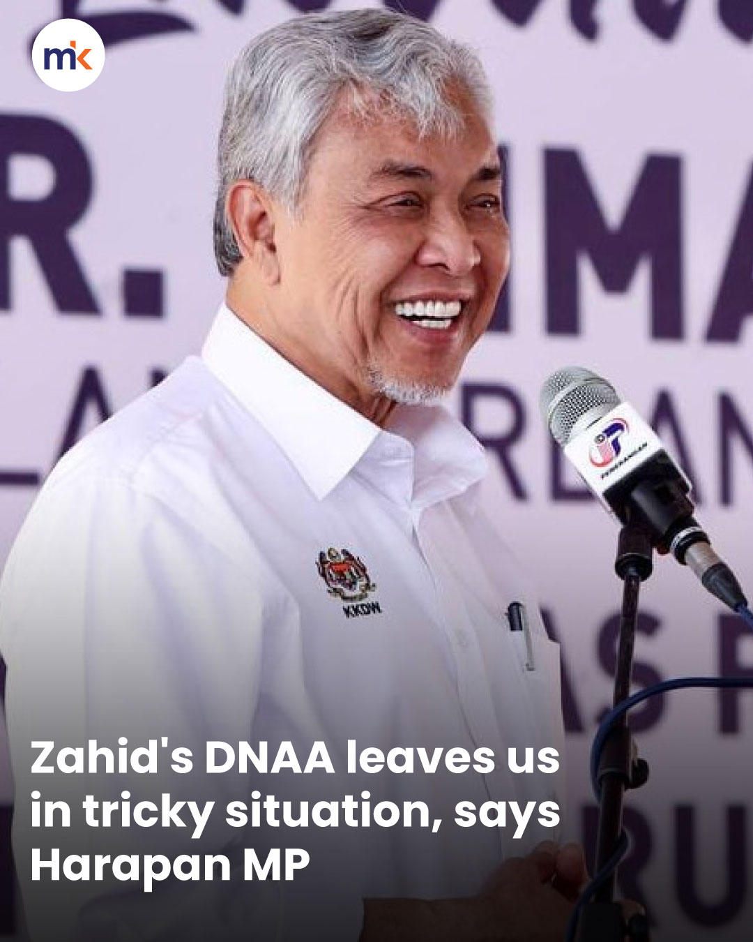 Zahid's DNAA leaves us in tricky situation, says Harapan MP