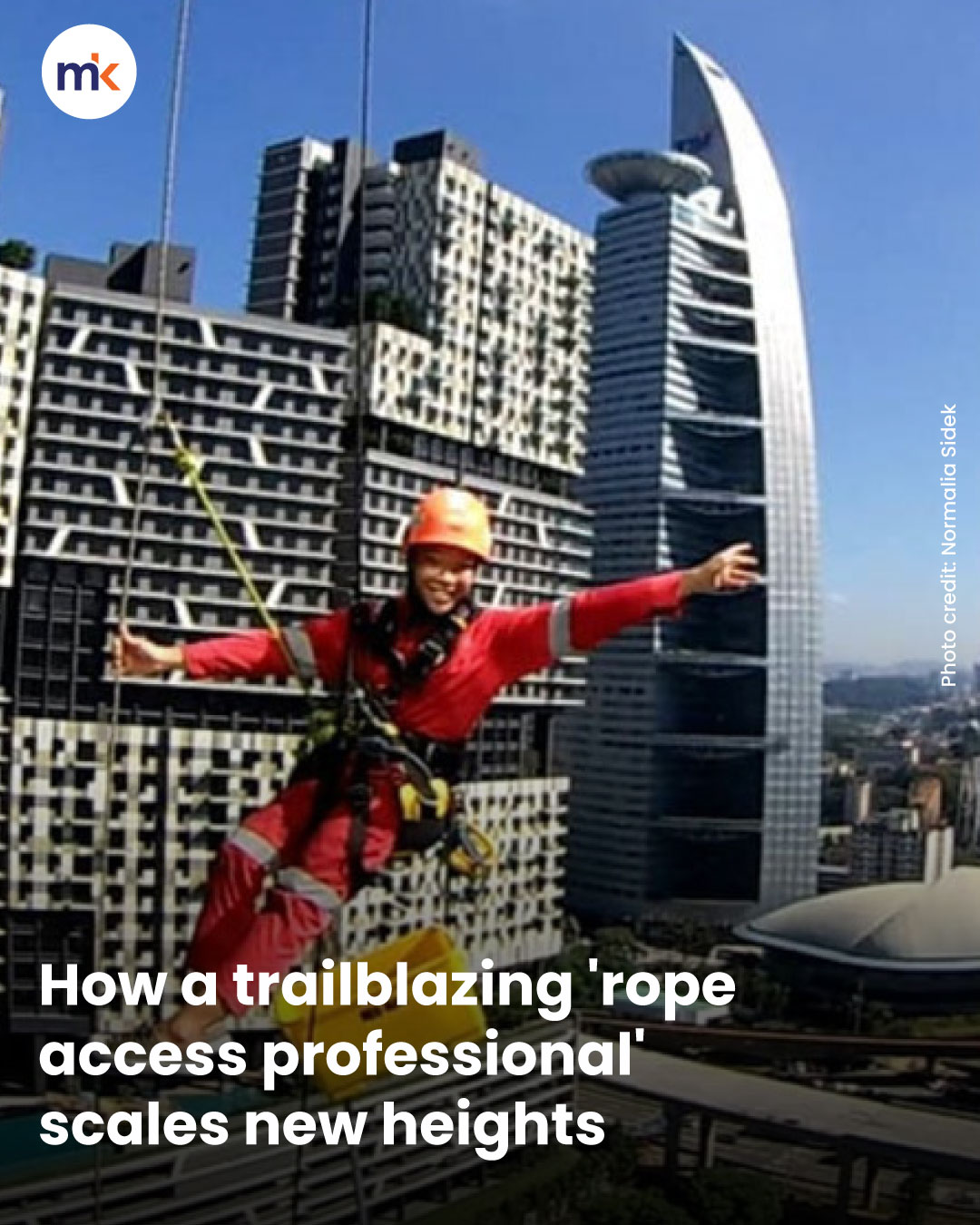 How a trailblazing 'rope access professional' scales new heights