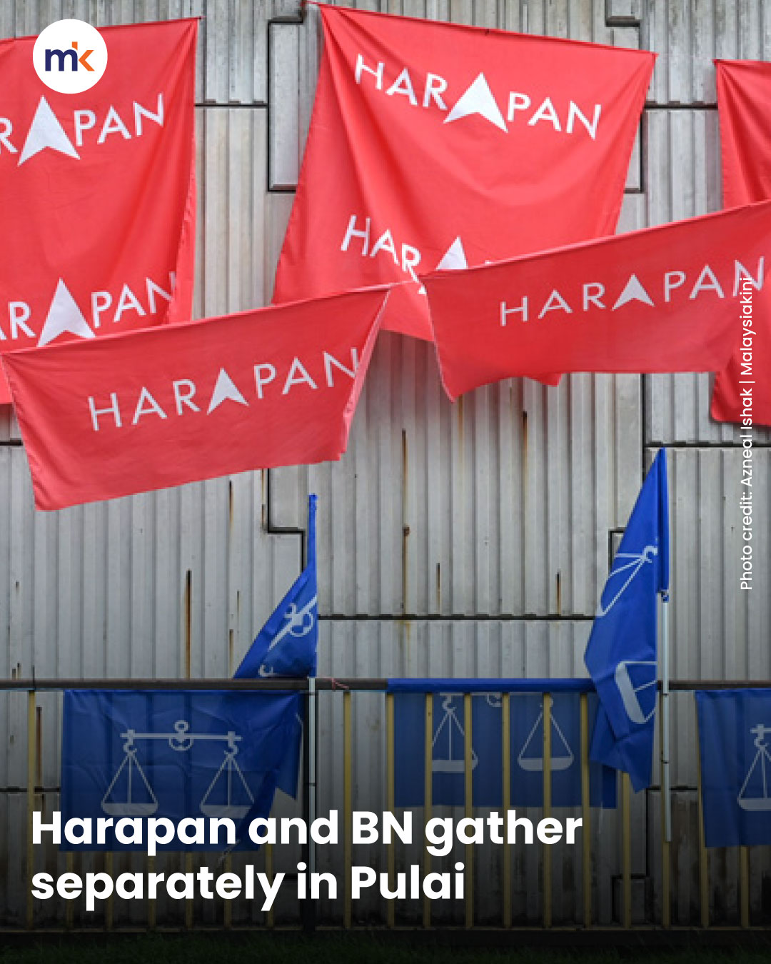 Harapan and BN gather separately in Pulai