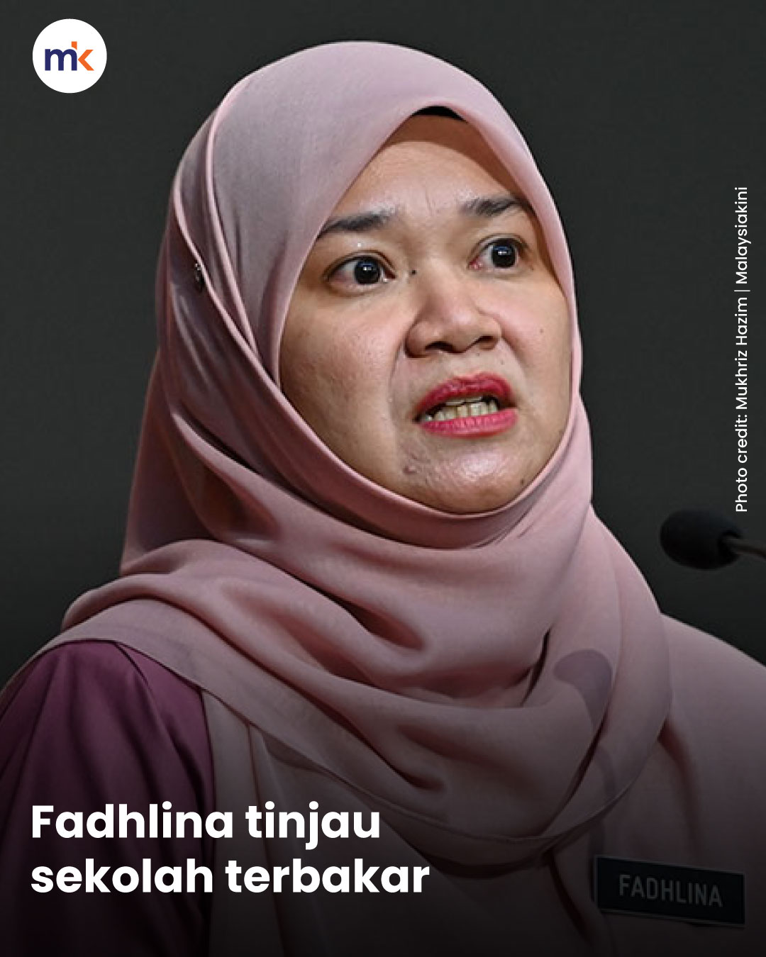 Fadhlina tinjau sekolah terbakar