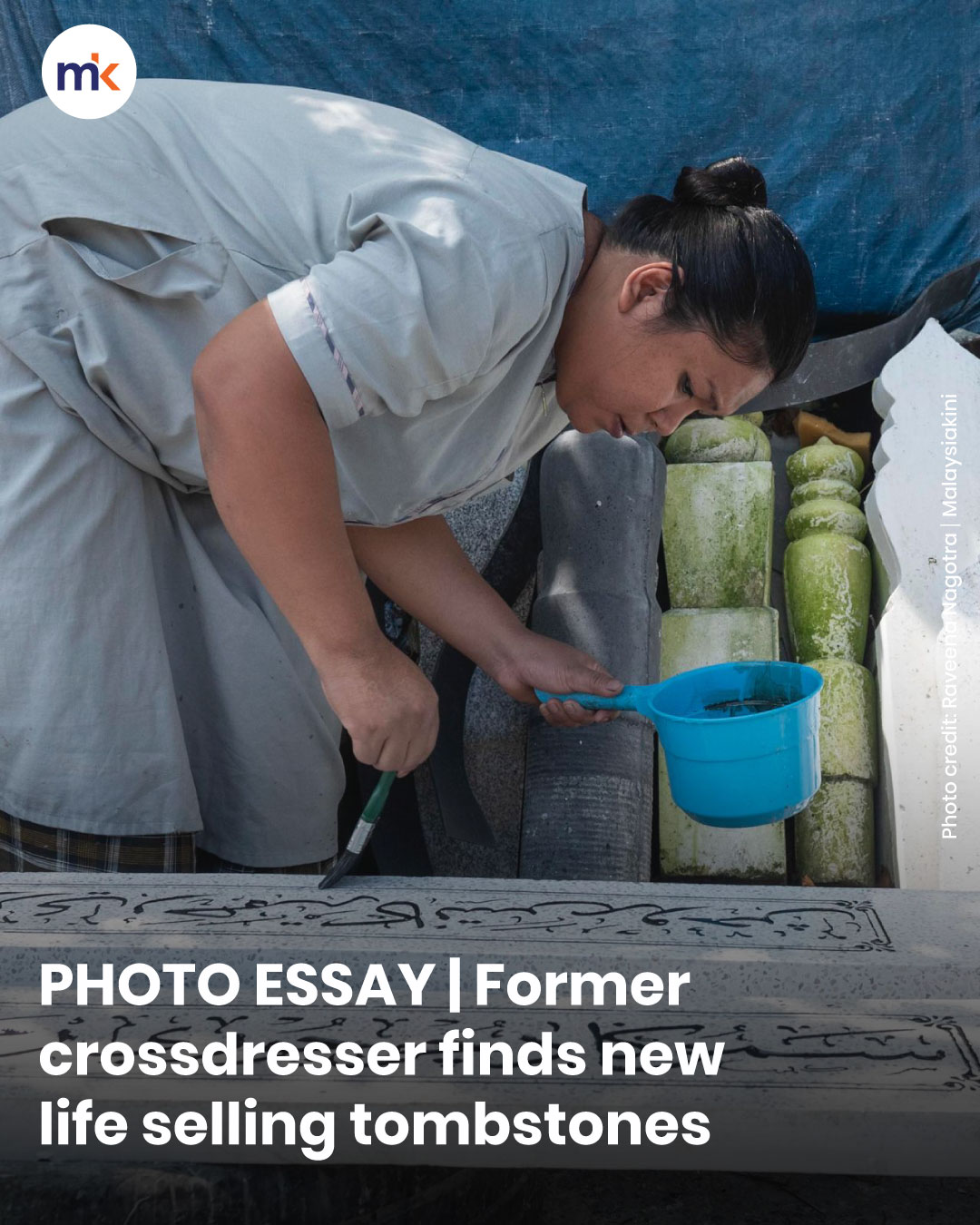 PHOTO ESSAY | Former crossdresser finds new life selling tombstones