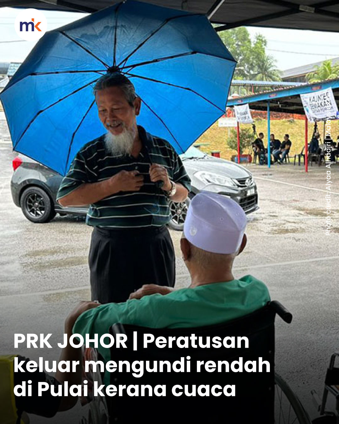 PRK JOHOR | Peratusan keluar mengundi rendah di Pulai kerana cuaca