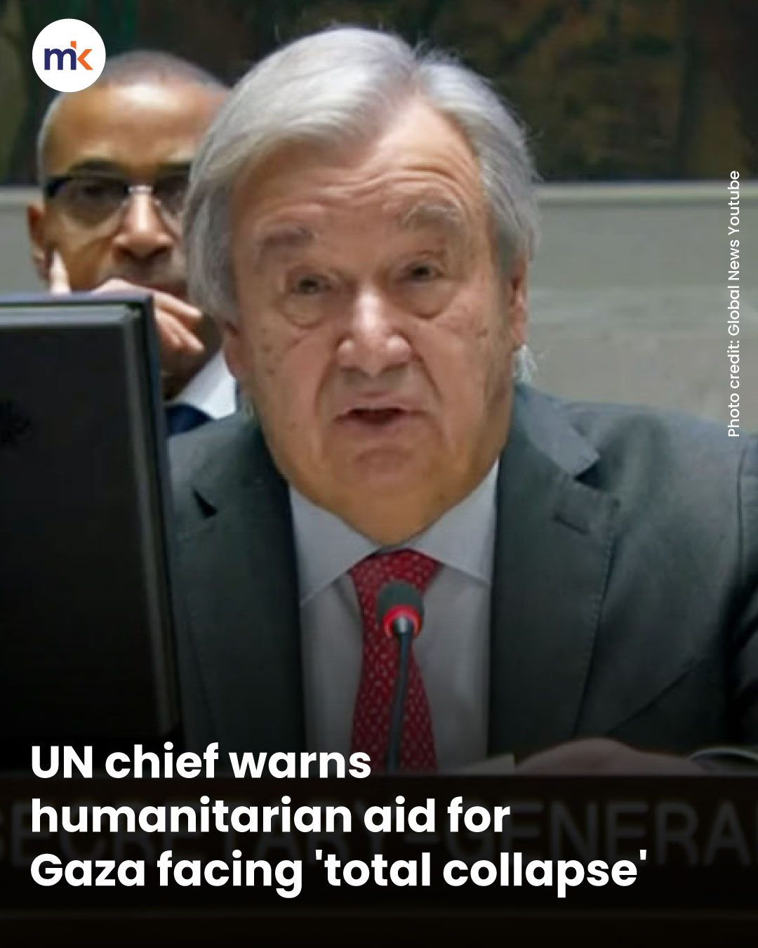 UN chief warns humanitarian aid for Gaza facing 'total collapse'