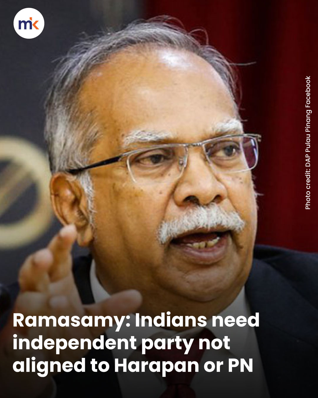 Ramasamy: Indians need independent party not aligned to Harapan or PN