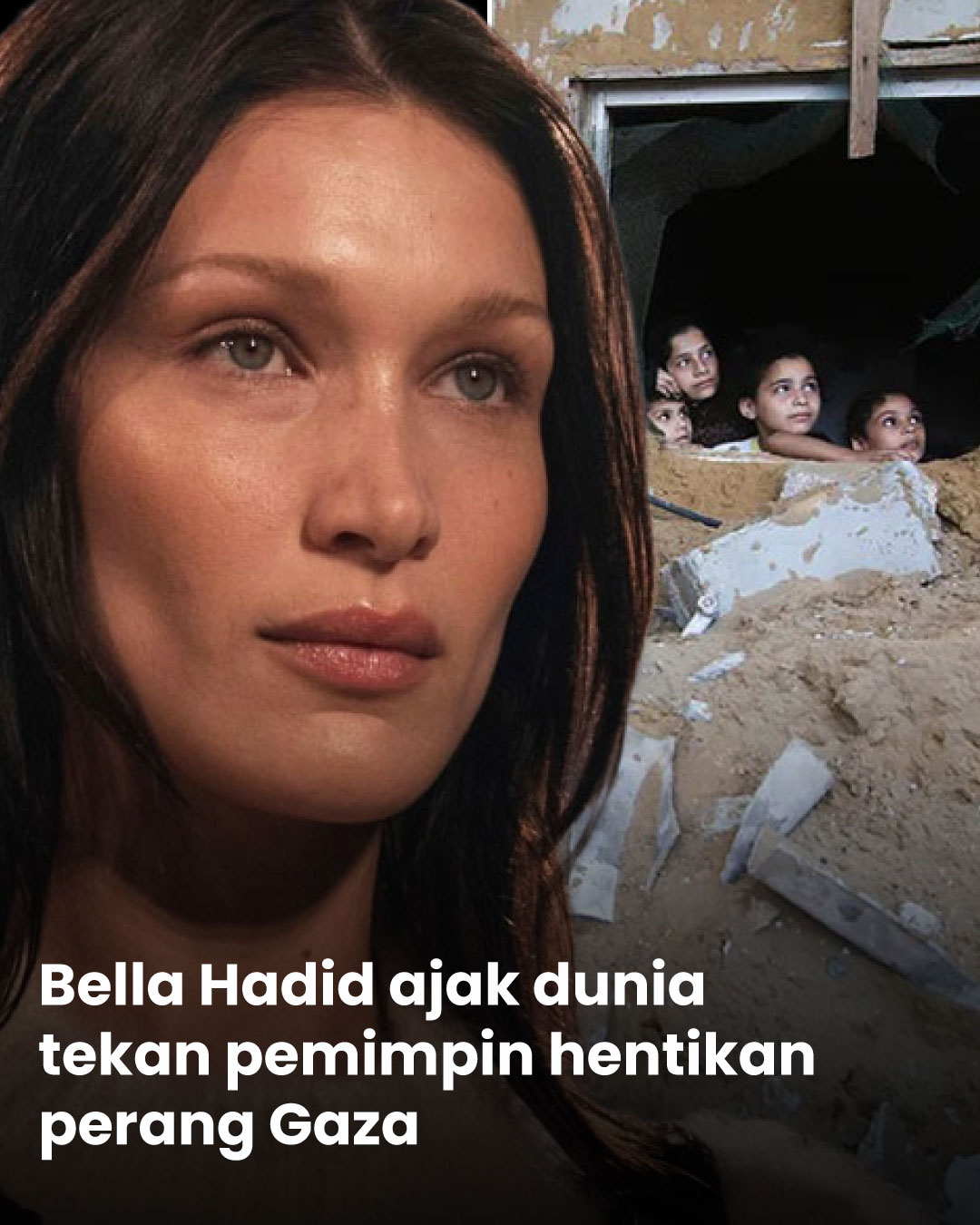 Bella Hadid ajak dunia tekan pemimpin hentikan perang Gaza