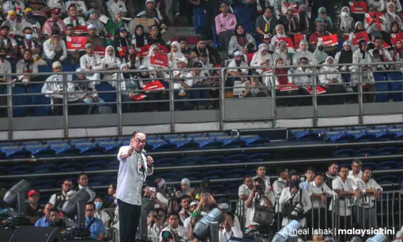 上万人集会声援巴勒斯坦,安华强调不屈服西方压力