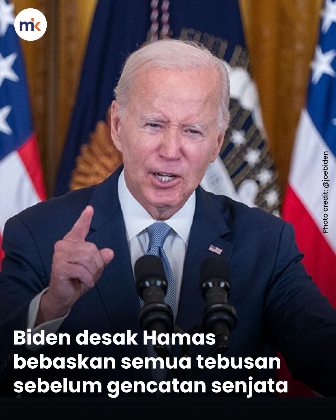 Biden desak Hamas bebaskan semua tebusan sebelum gencatan senjata