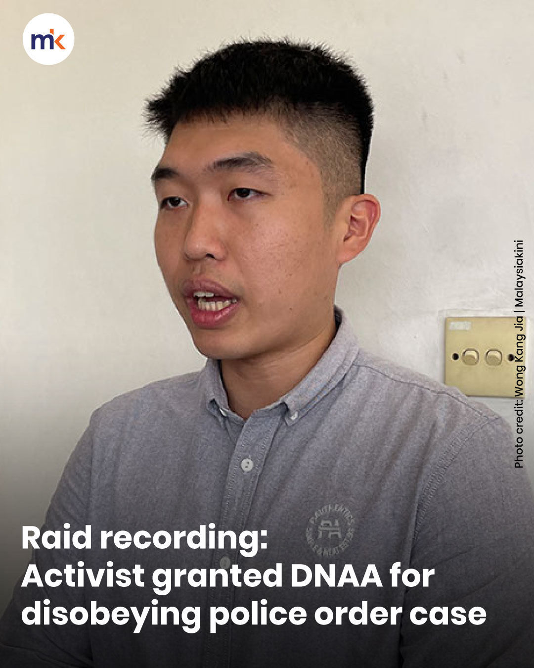 Raid recording: Activist granted DNAA for disobeying police order case