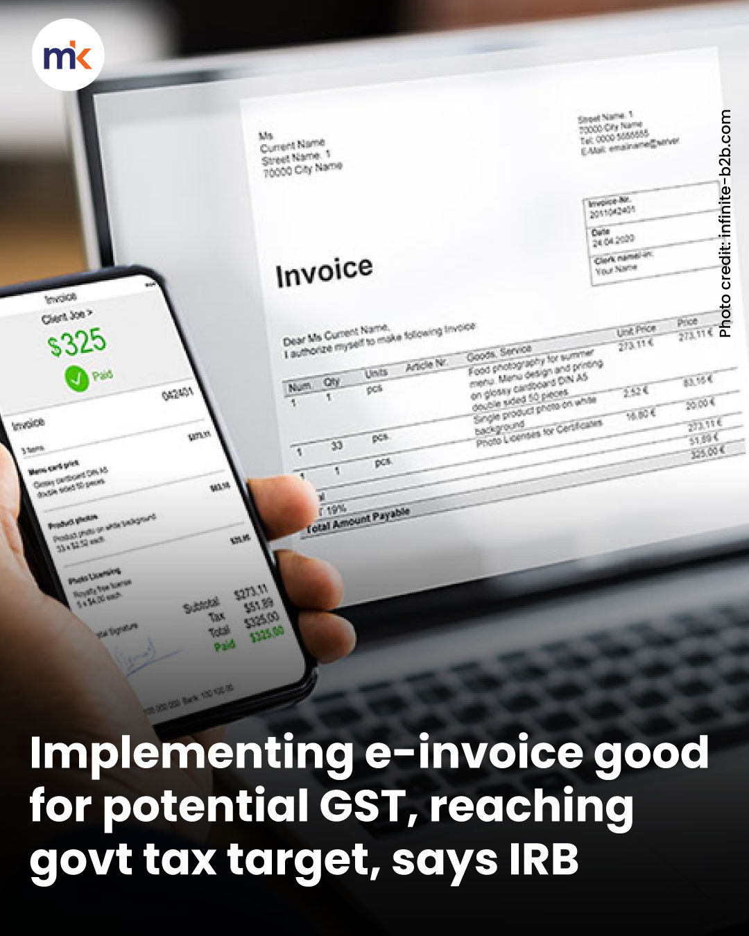 Implementing e-invoice good for potential GST, reaching govt tax target, says IRB
