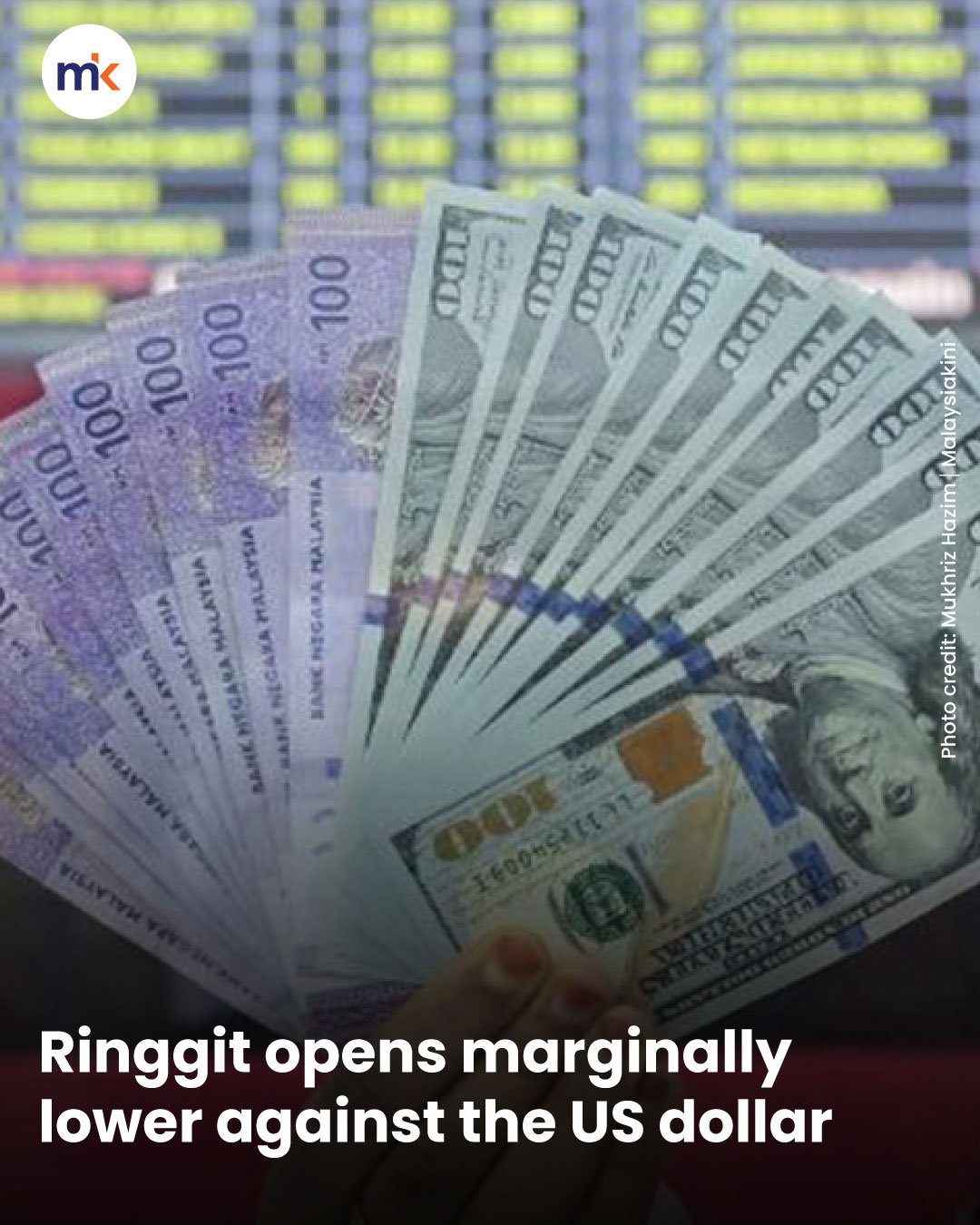 Ringgit opens marginally lower against the US dollar