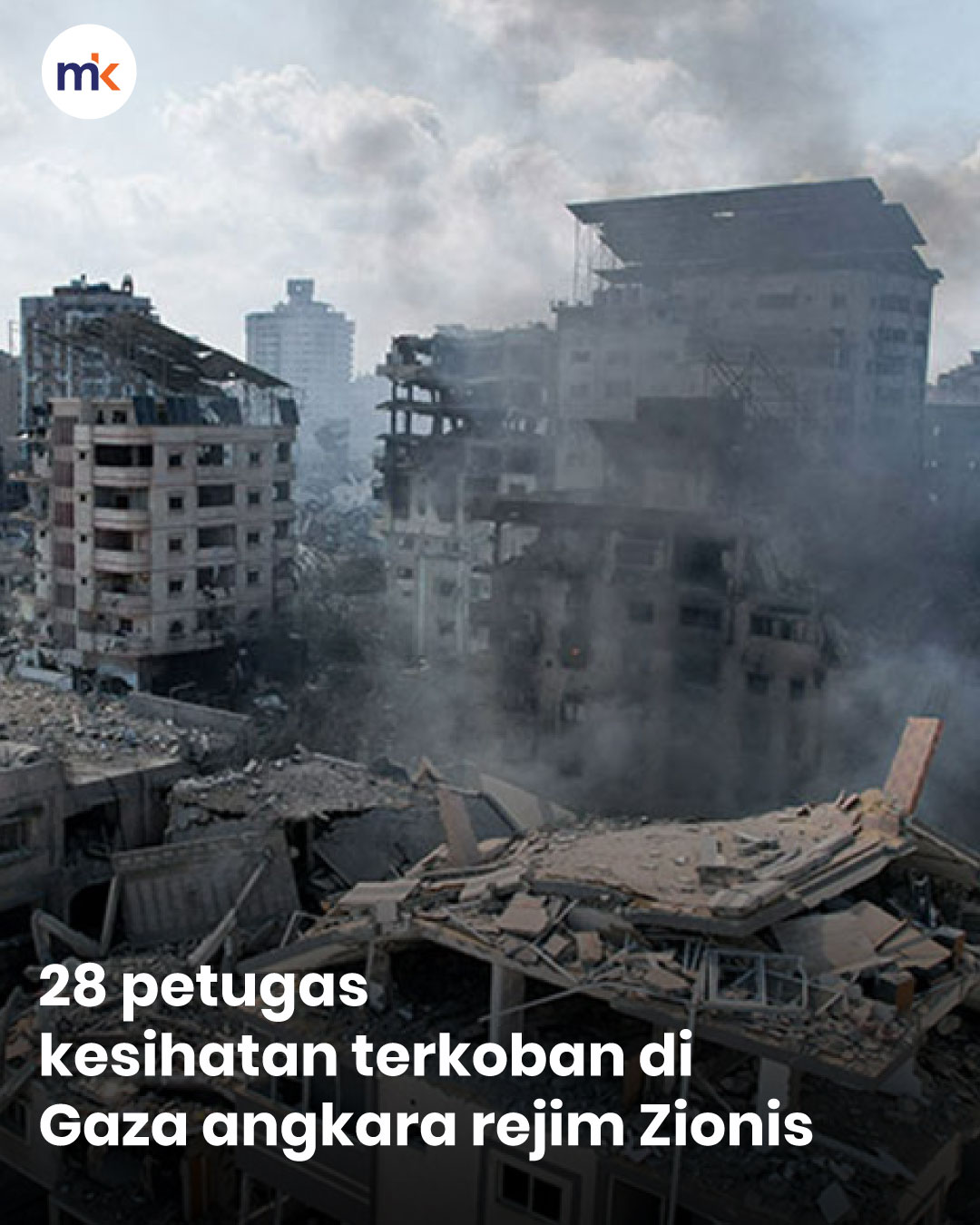 28 petugas kesihatan terkoban di Gaza angkara rejim Zionis