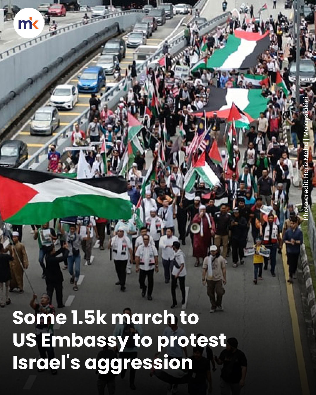 Some 1.5k march to US Embassy to protest Israel's aggression