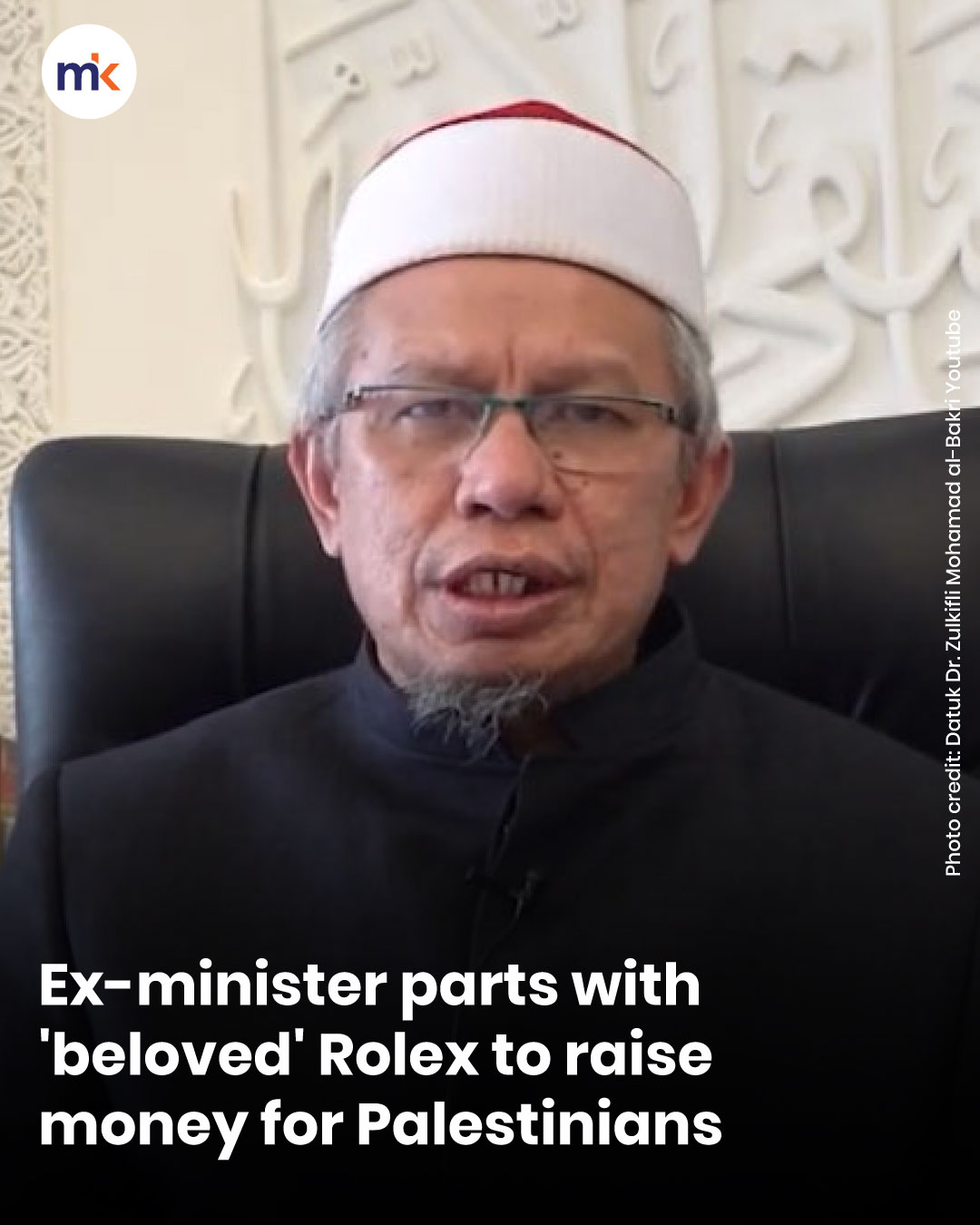 Ex-minister parts with 'beloved' Rolex to raise money for Palestinians
