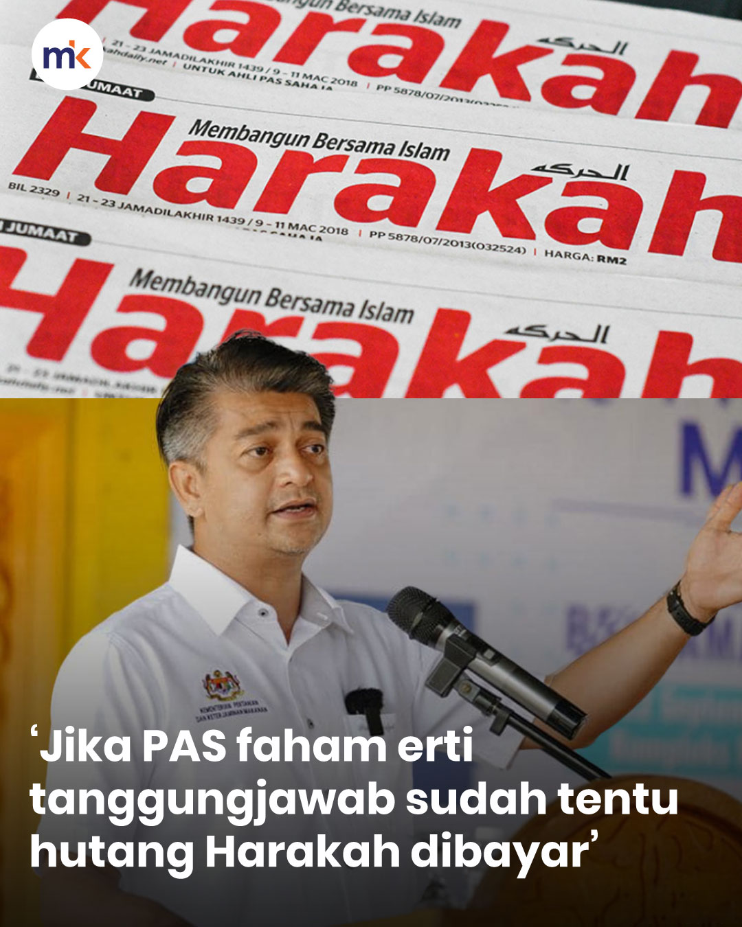 ‘Jika PAS faham erti tanggungjawab sudah tentu hutang Harakah dibayar’