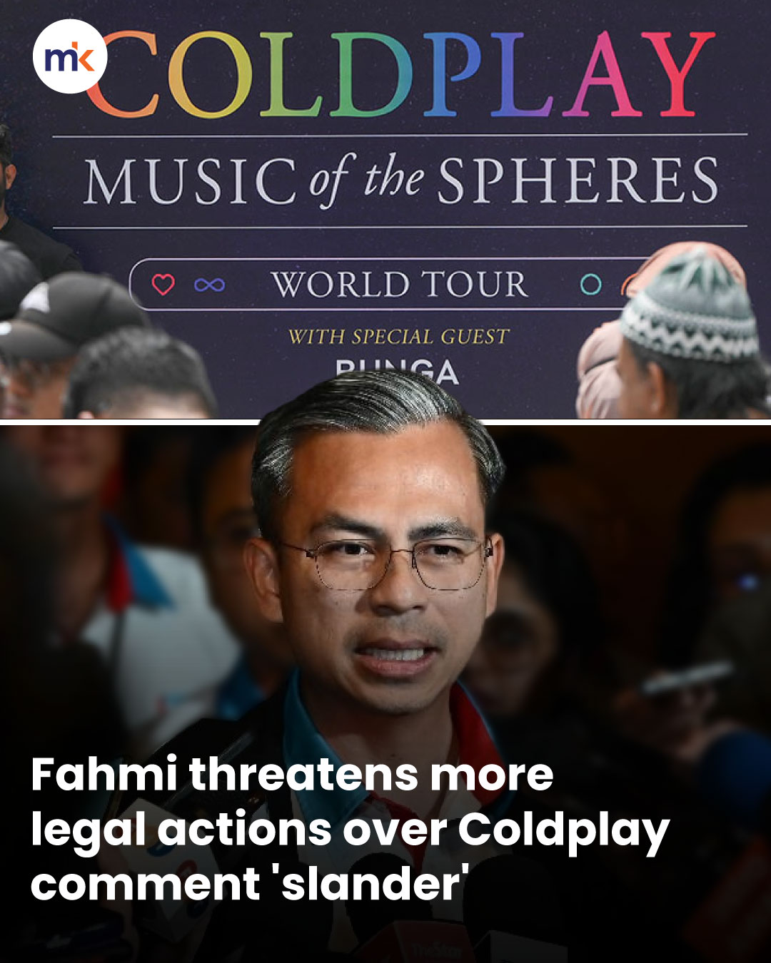 Fahmi threatens more legal actions over Coldplay comment 'slander'