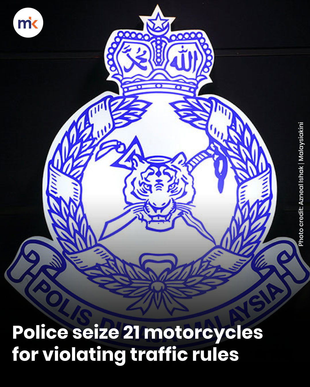 Police seize 21 motorcycles for violating traffic rules