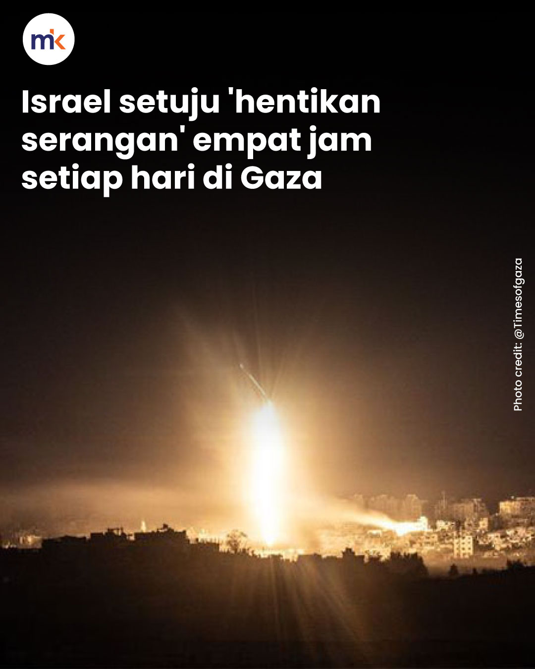 Israel setuju 'hentikan serangan' empat jam setiap hari di Gaza