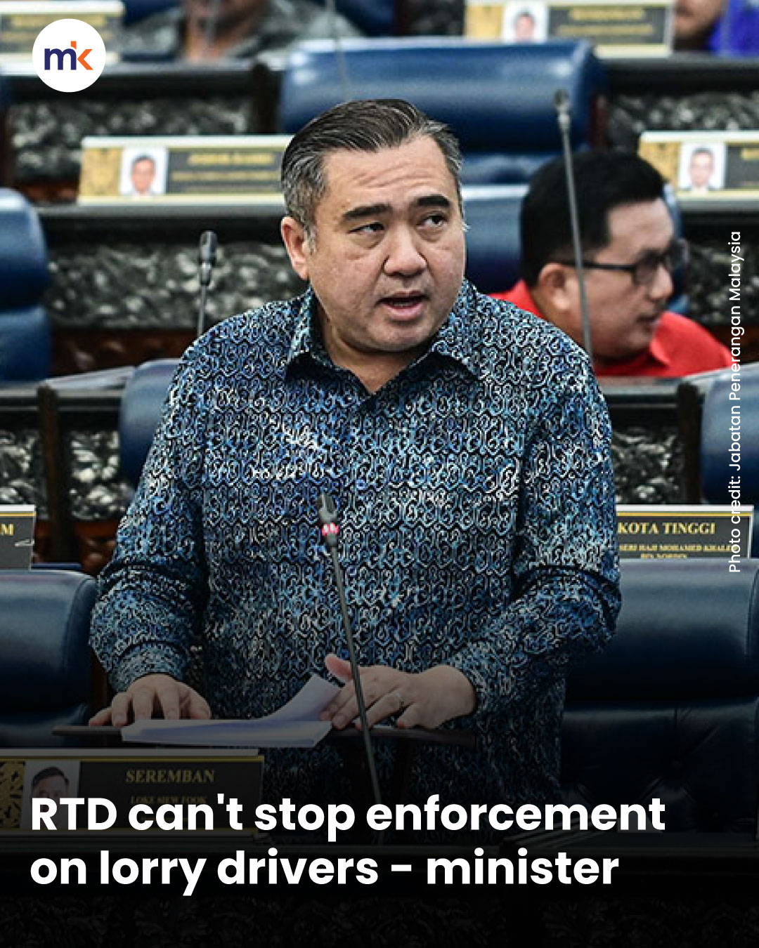 RTD can't stop enforcement on lorry drivers - minister