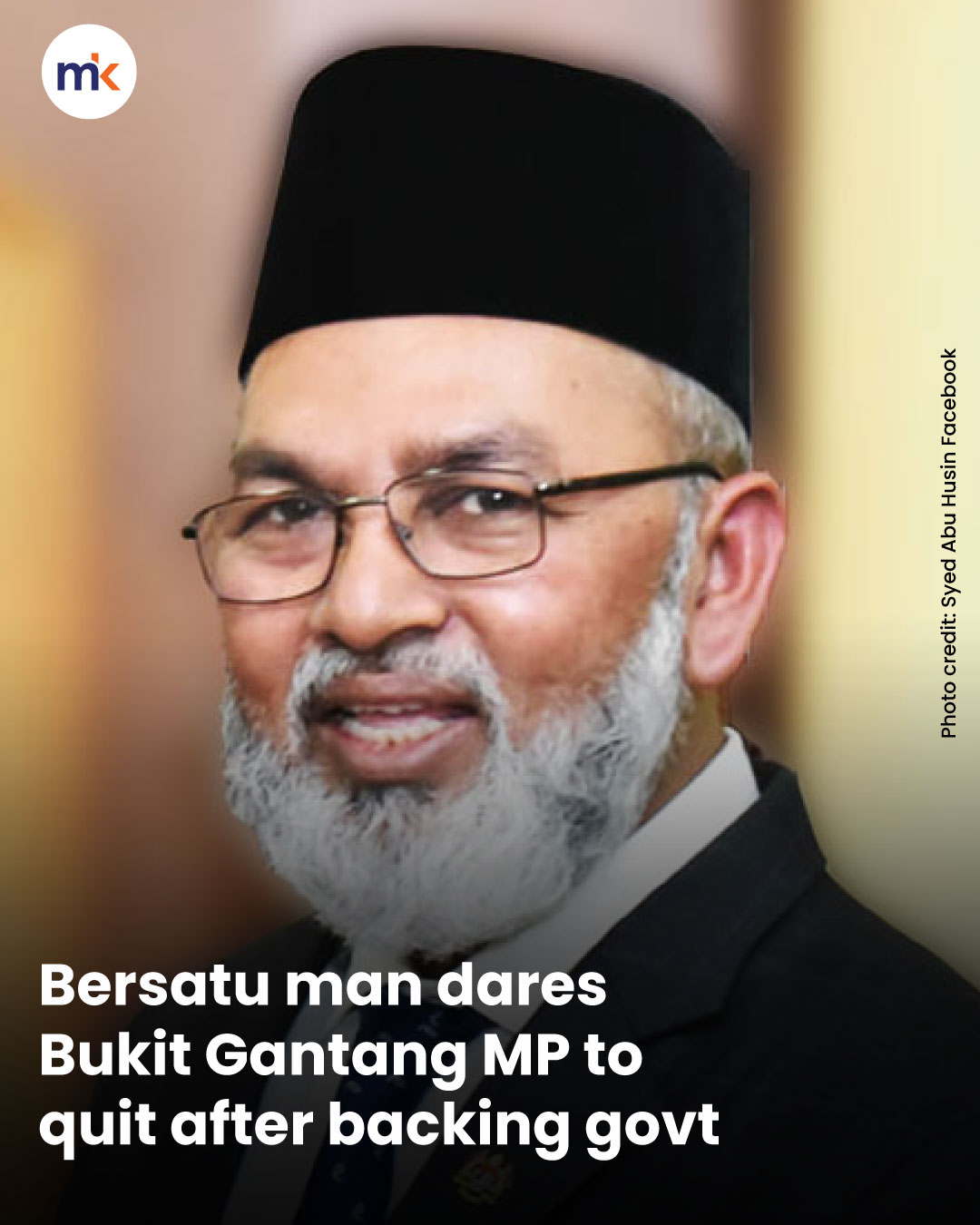 Bersatu man dares Bukit Gantang MP to quit after backing govt