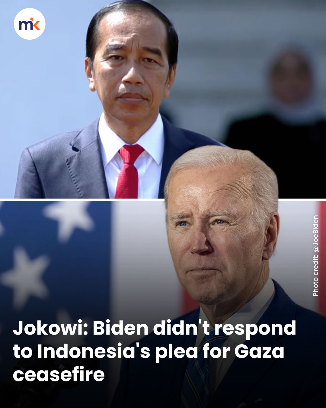 Jokowi: Biden didn't respond to Indonesia's plea for Gaza ceasefire