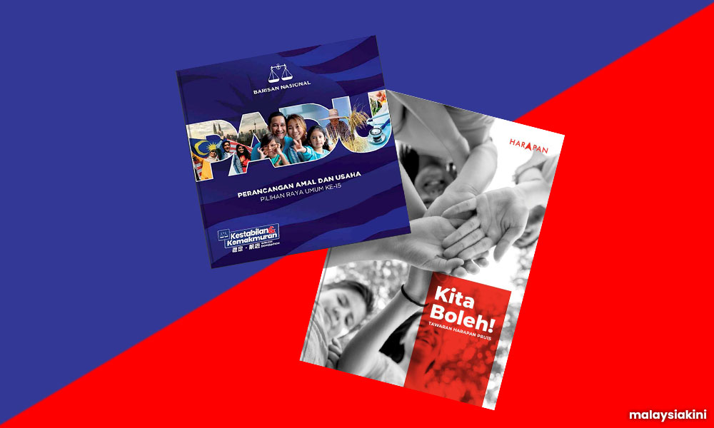 PH pakatan harapan and bn barisan nasional manifesto book 151123