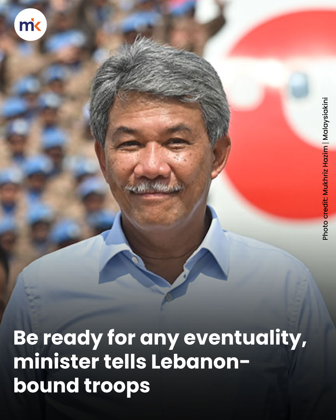 Be ready for any eventuality, minister tells Lebanon-bound troops