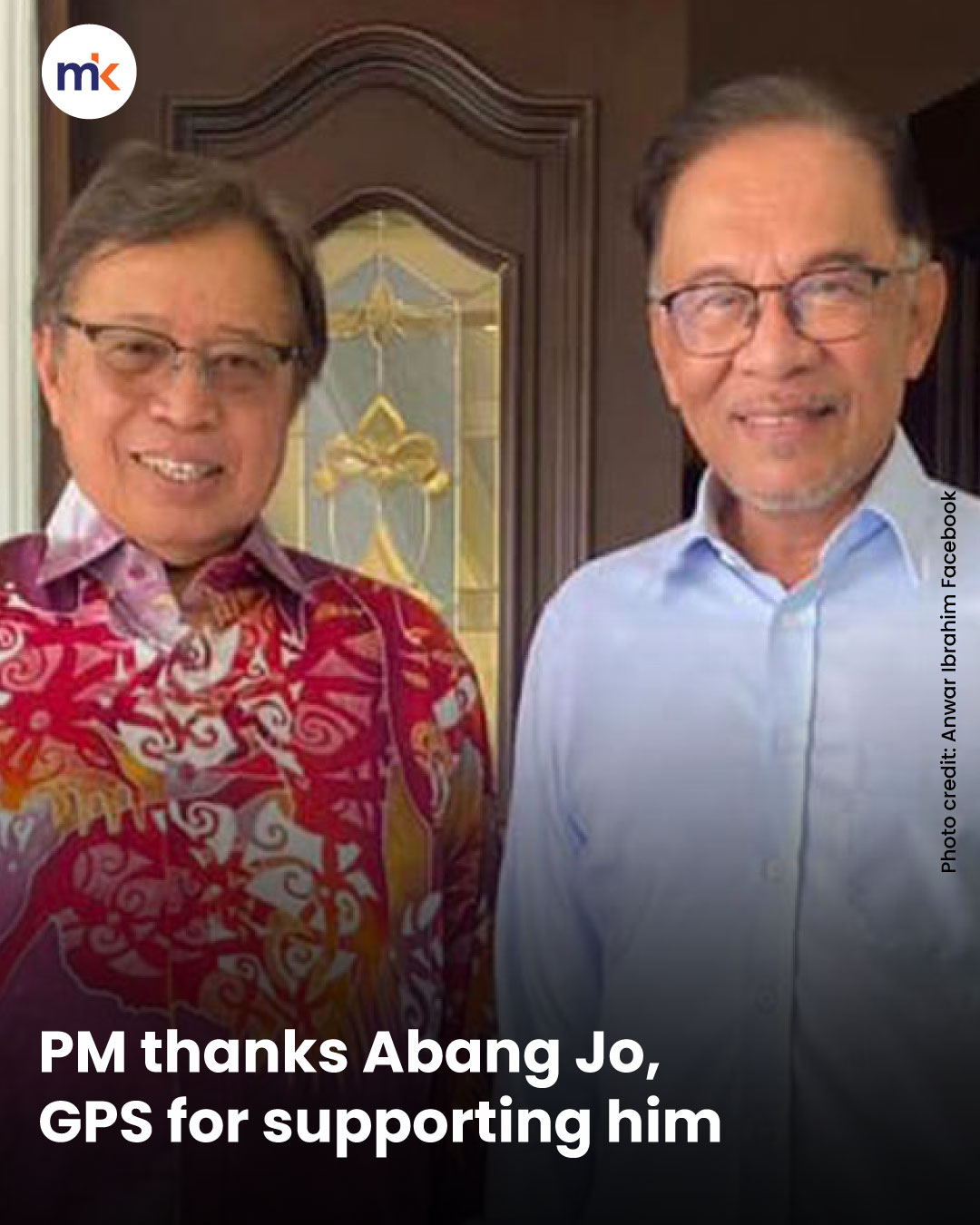 PM thanks Abang Jo, GPS for supporting him