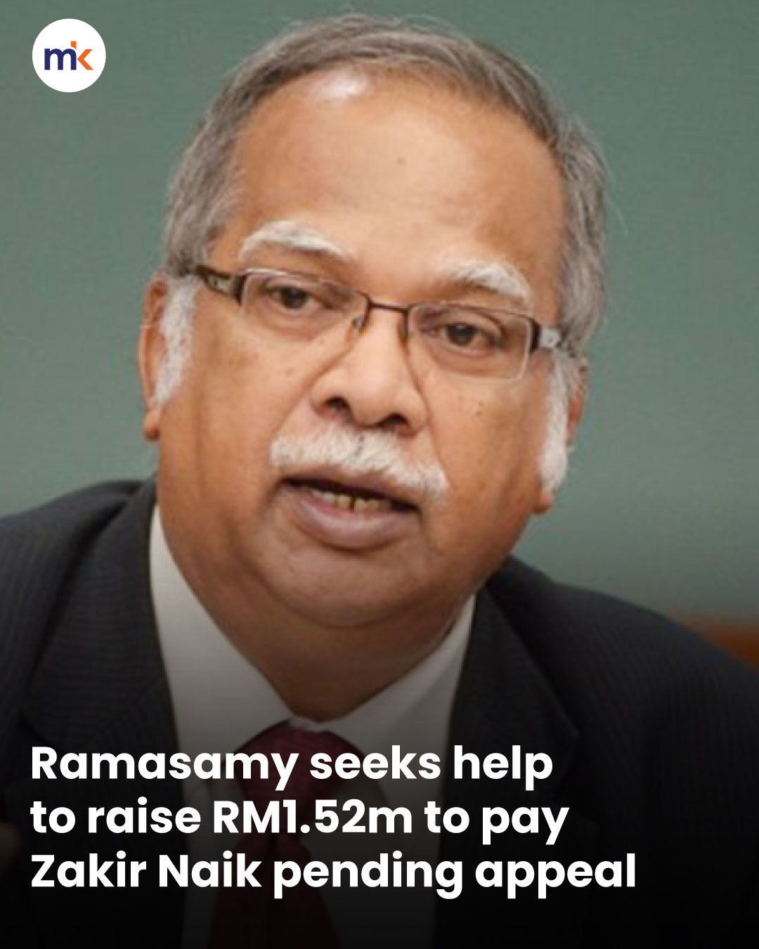 Ramasamy seeks help to raise RM1.52m to pay Zakir Naik pending appeal