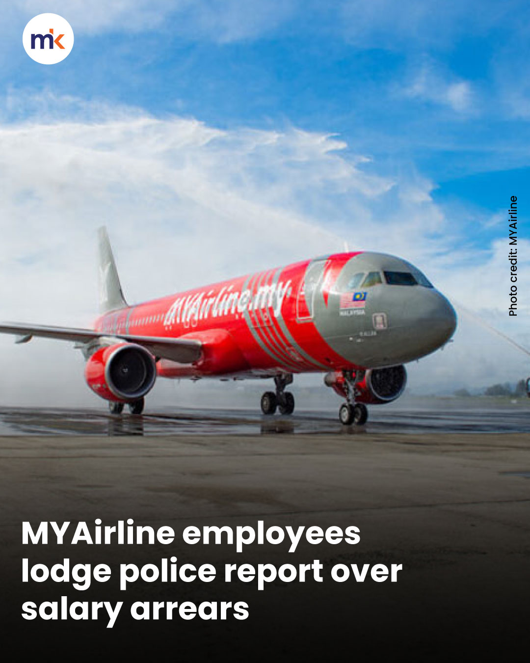 MYAirline employees lodge police report over salary arrears