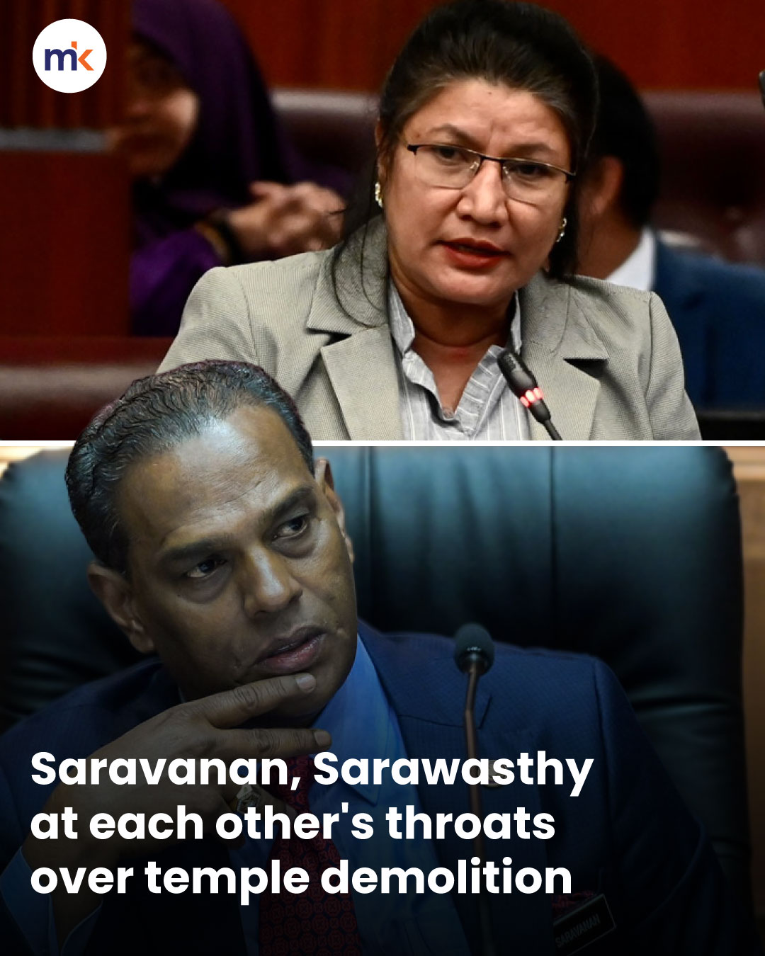 Saravanan, Sarawasthy at each other's throats over temple demolition
