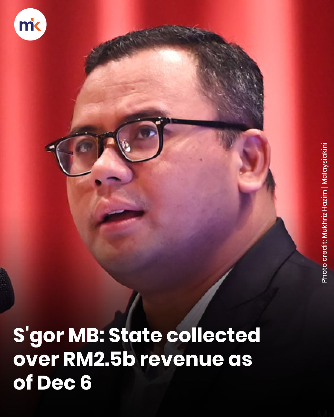 S'gor MB: State collected over RM2.5b revenue as of Dec 6