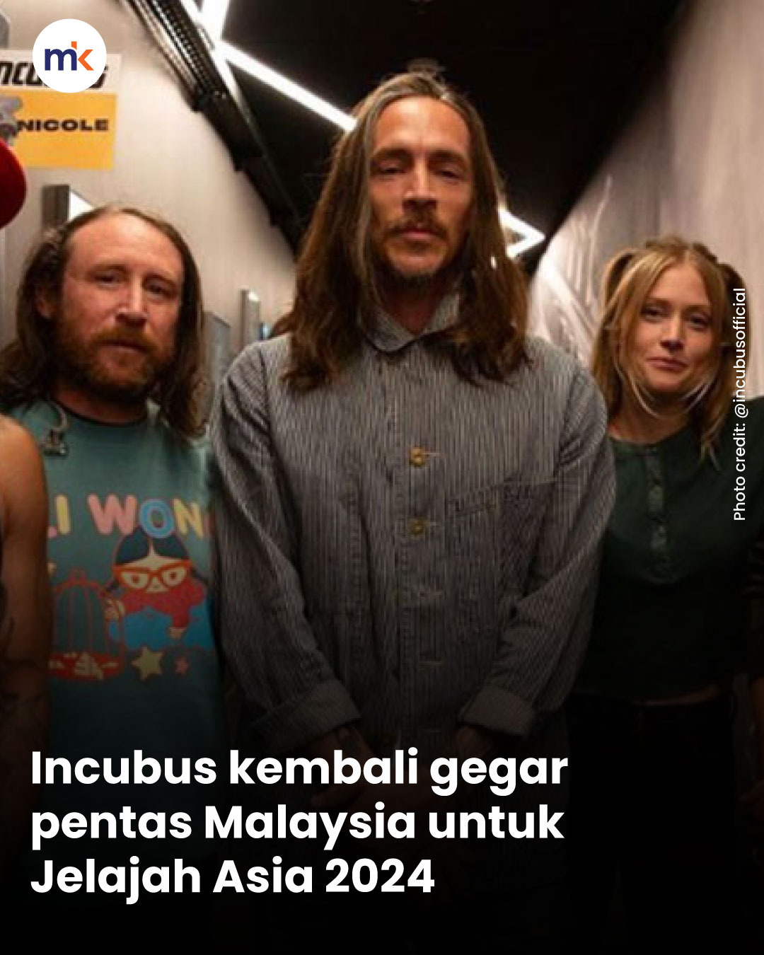 Incubus kembali gegar pentas Malaysia untuk Jelajah Asia 2024