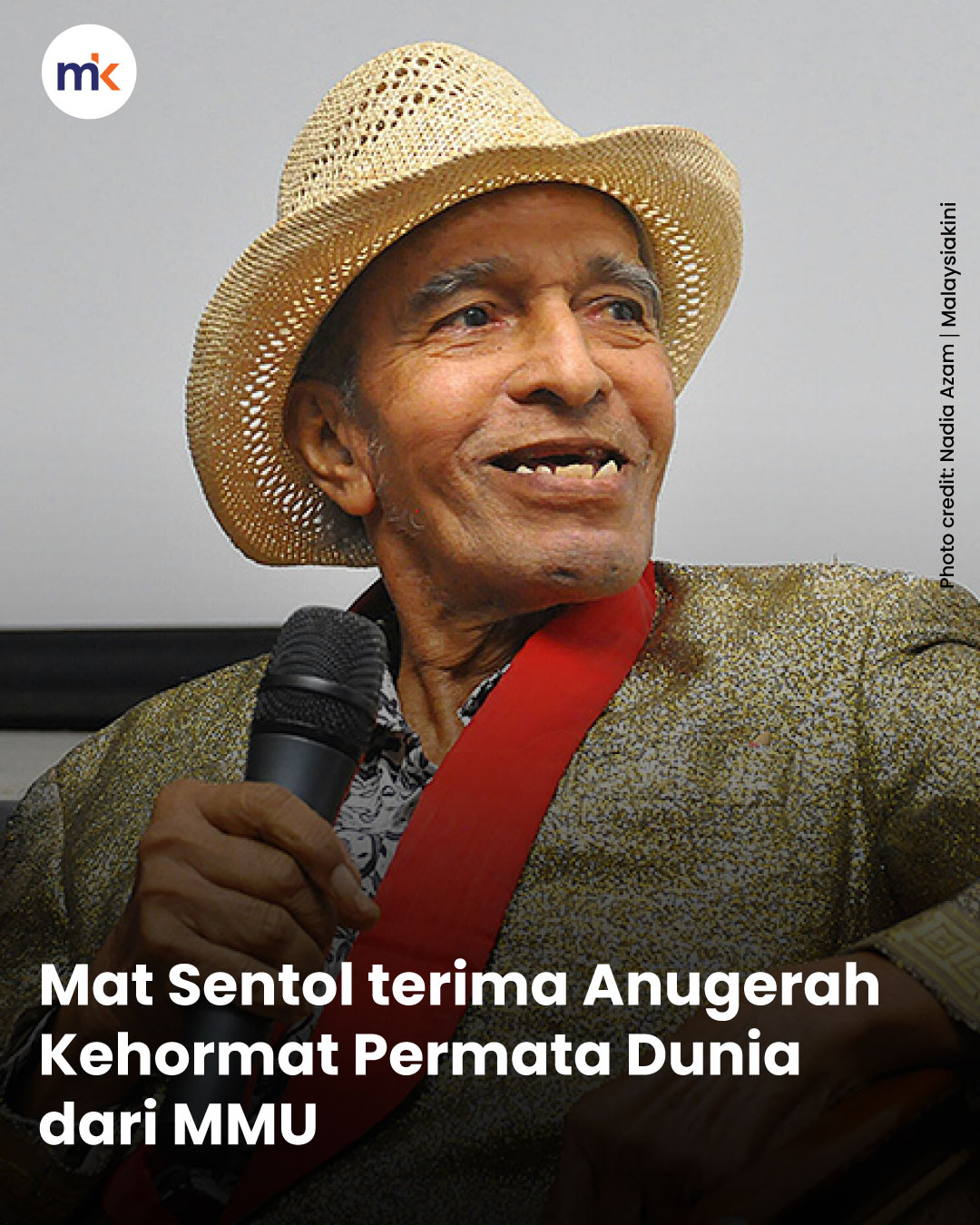 Mat Sentol terima Anugerah Kehormat Permata Dunia dari MMU