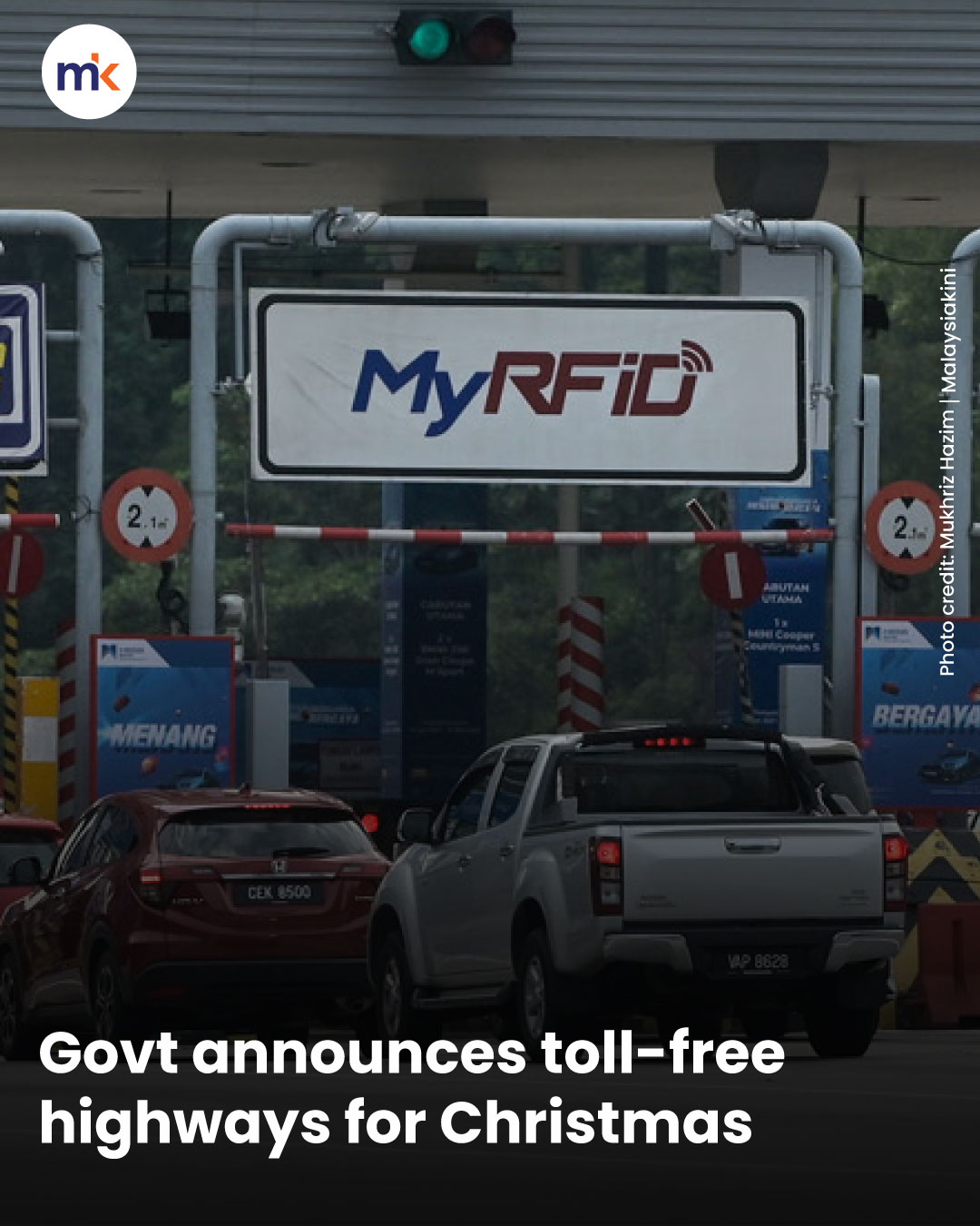 Govt announces toll-free highways for Christmas