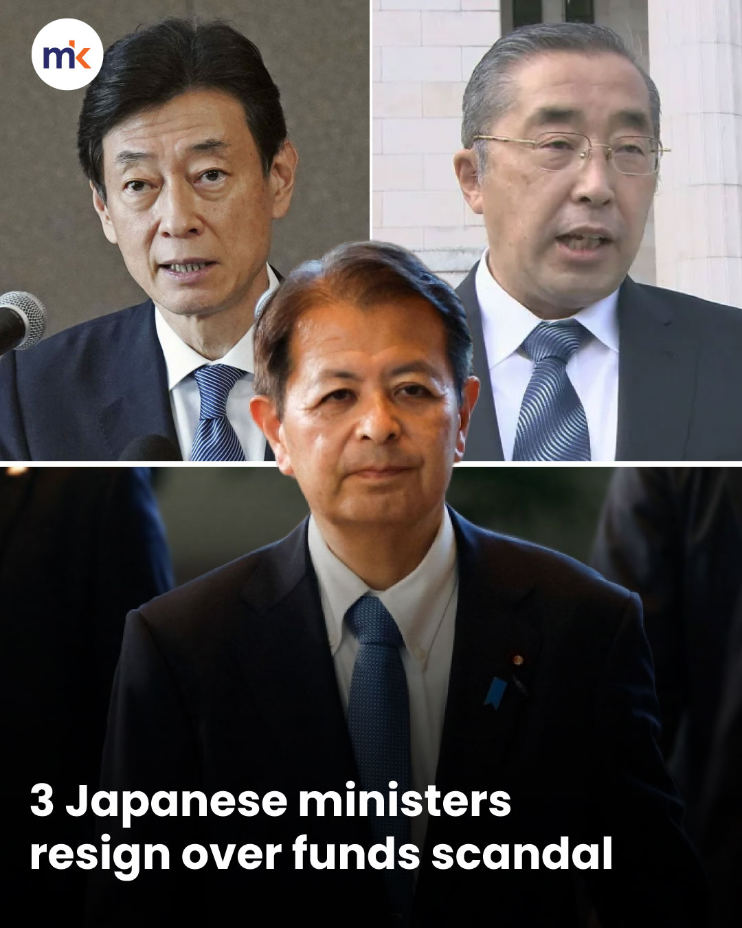 3 Japanese ministers resign over funds scandal