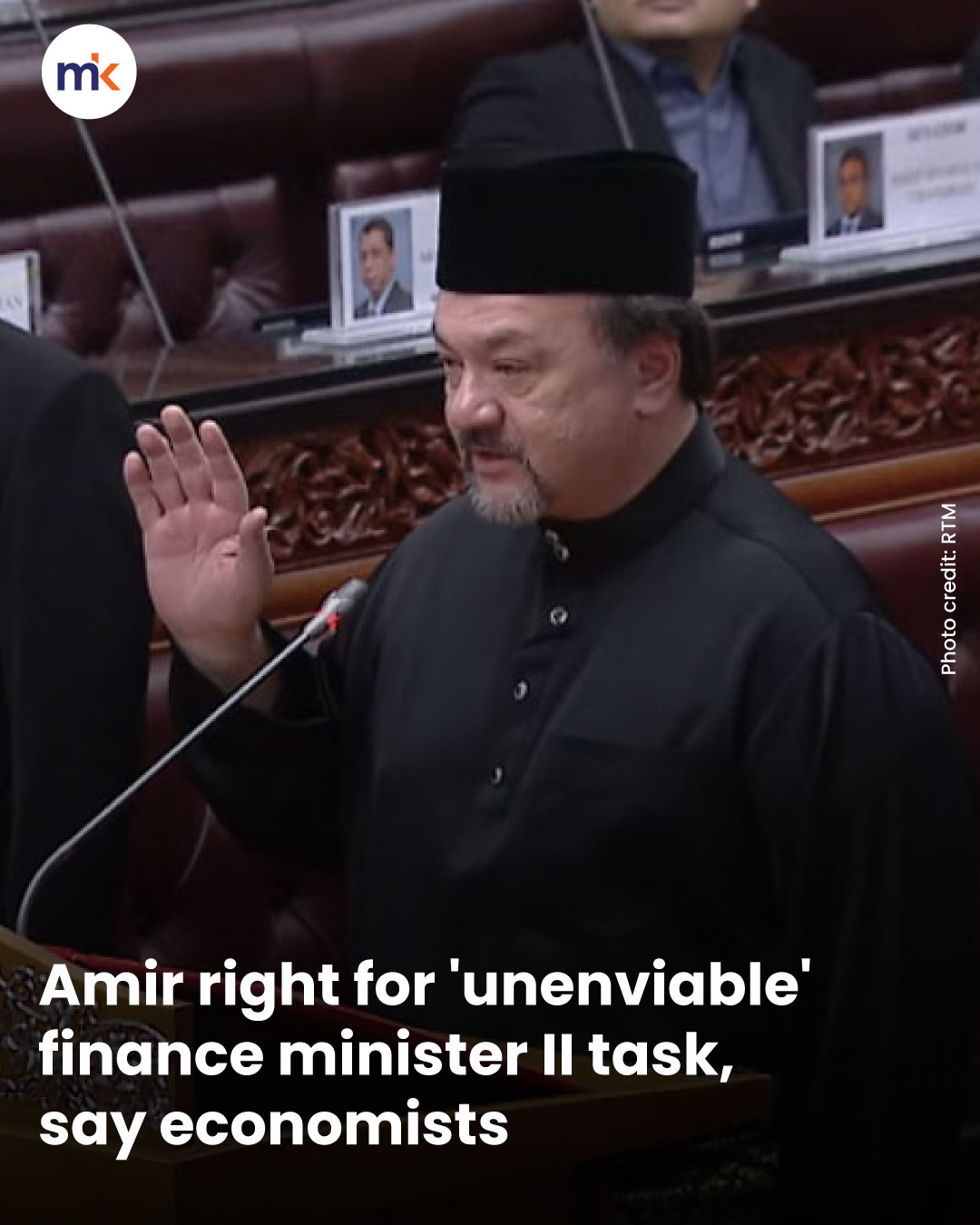 Amir right for 'unenviable' finance minister II task, say economists