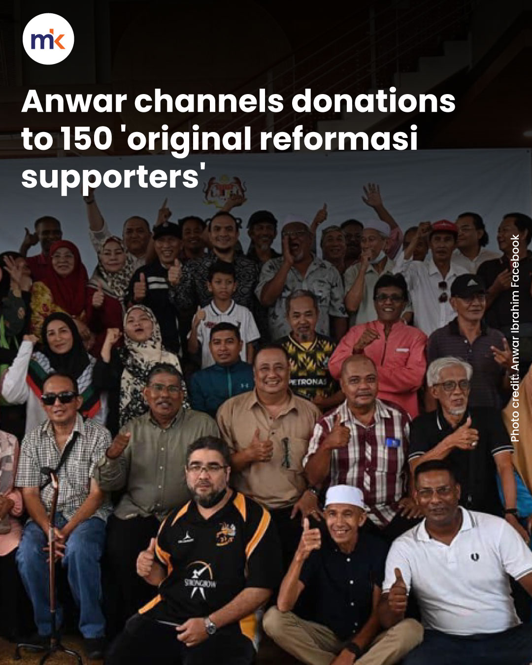 Anwar channels donations to 150 'original reformasi supporters'