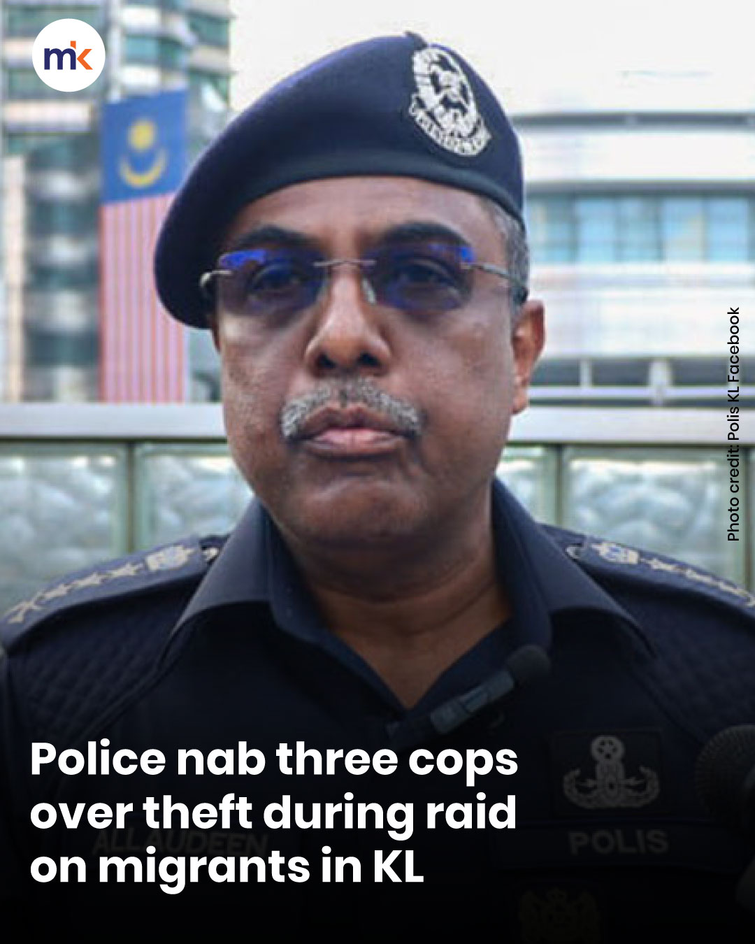 Police nab three cops over theft during raid on migrants in KL