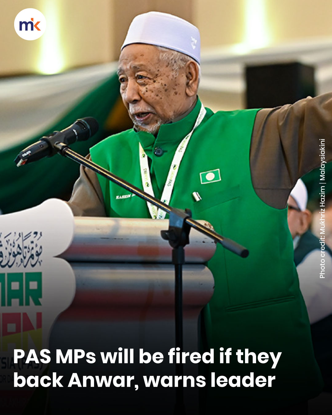PAS MPs will be fired if they back Anwar, warns leader