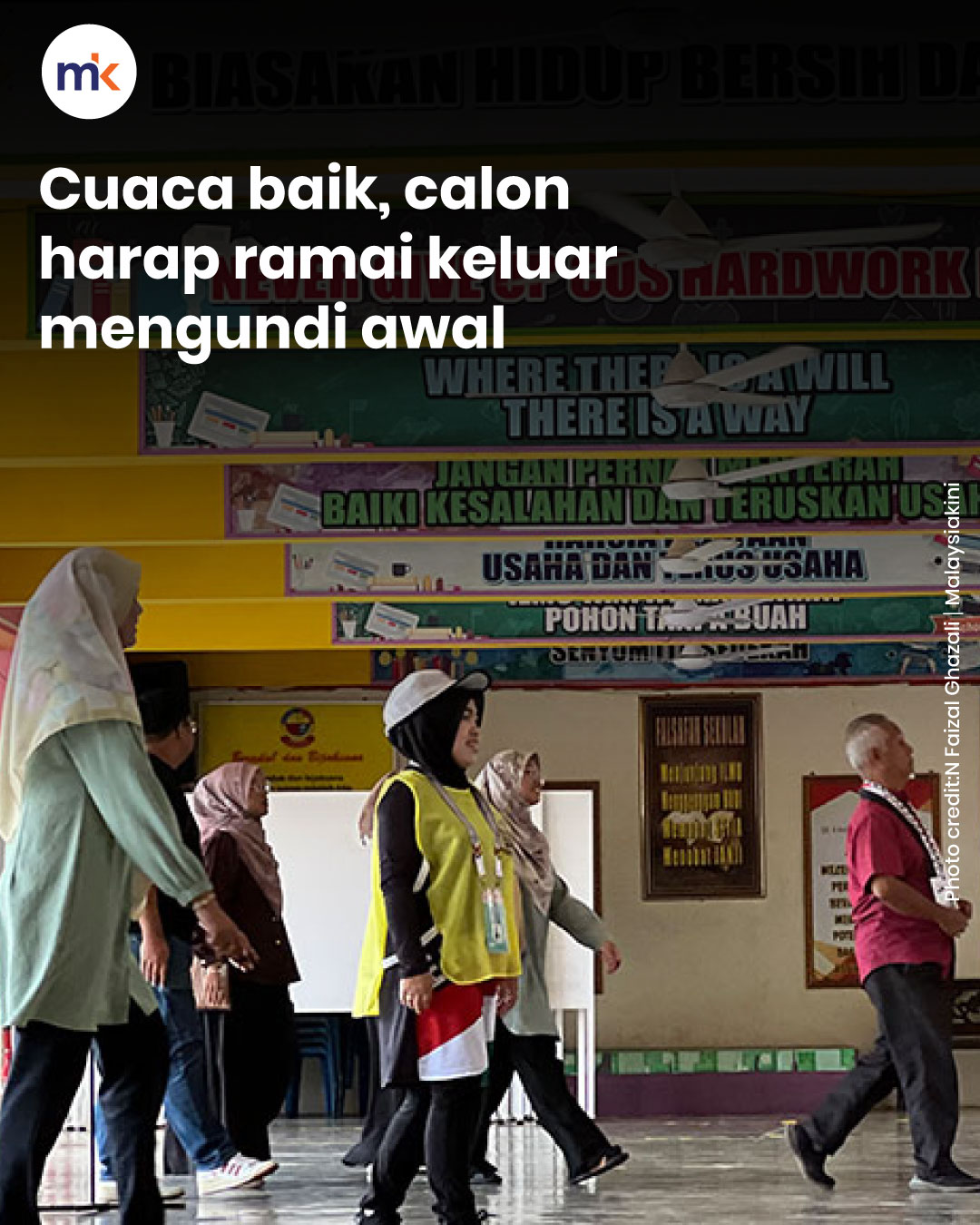 Cuaca baik, calon harap ramai keluar mengundi awal