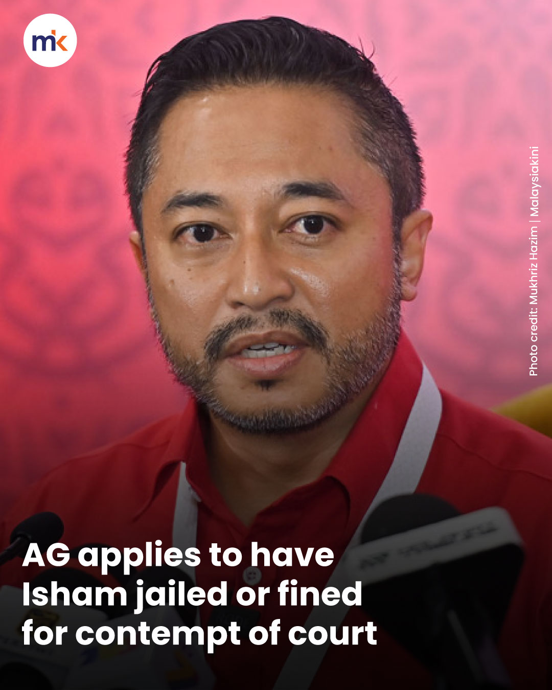 AG applies to have Isham jailed or fined for contempt of court