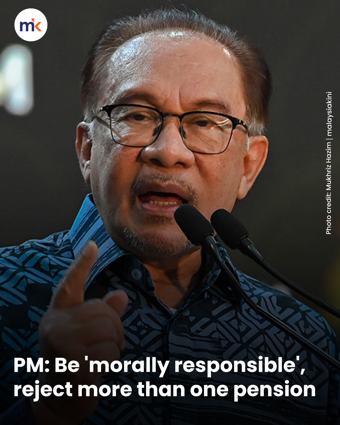 PM: Be 'morally responsible', reject more than one pension