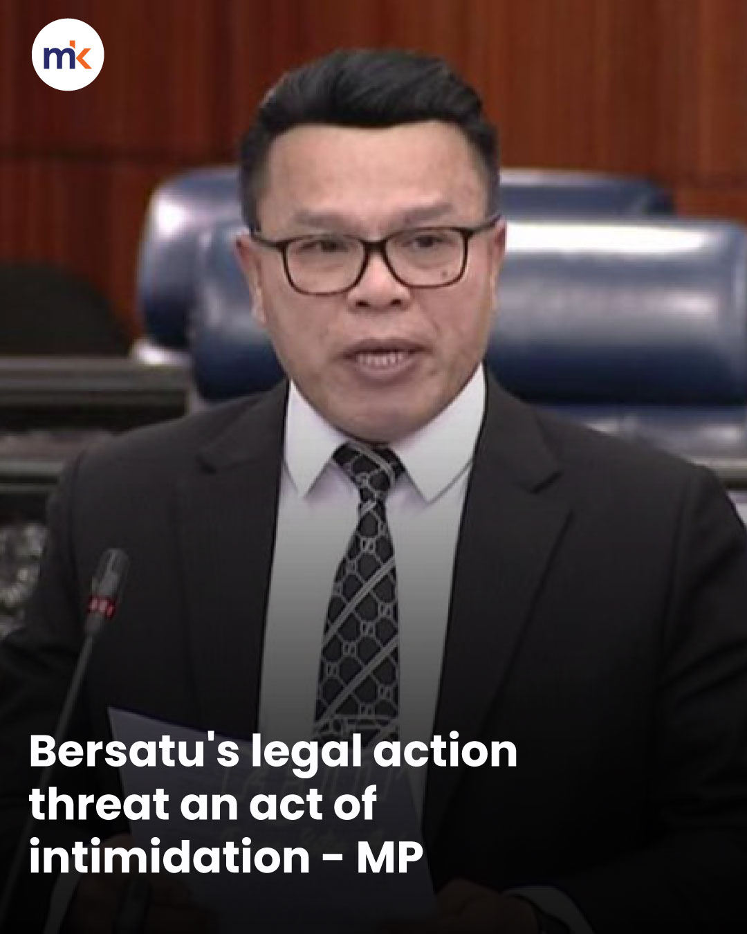 Bersatu's legal action threat an act of intimidation - MP