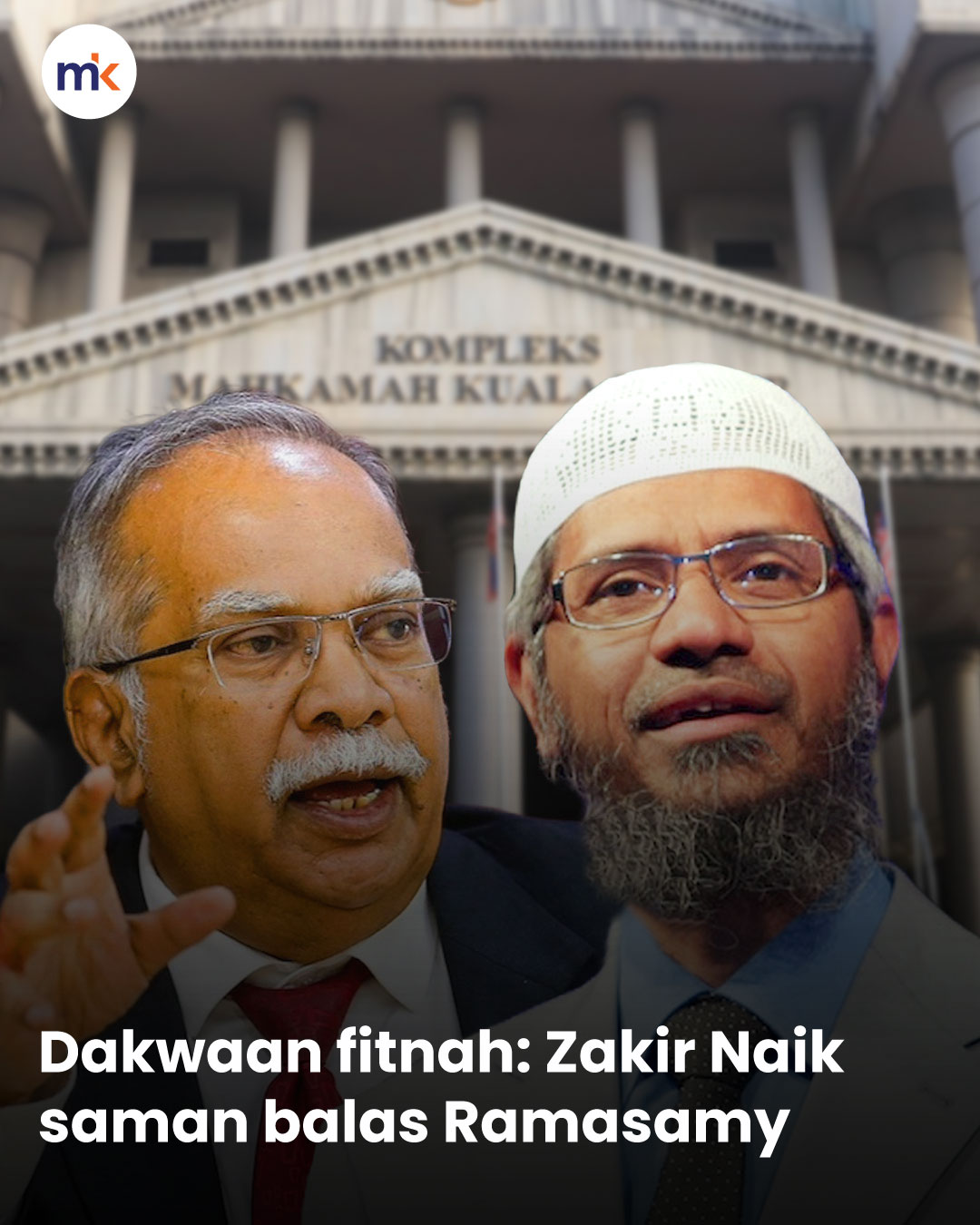 Dakwaan fitnah: Zakir Naik saman balas Ramasamy