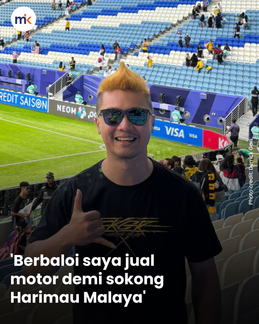 'Berbaloi saya jual motor demi sokong Harimau Malaya'
