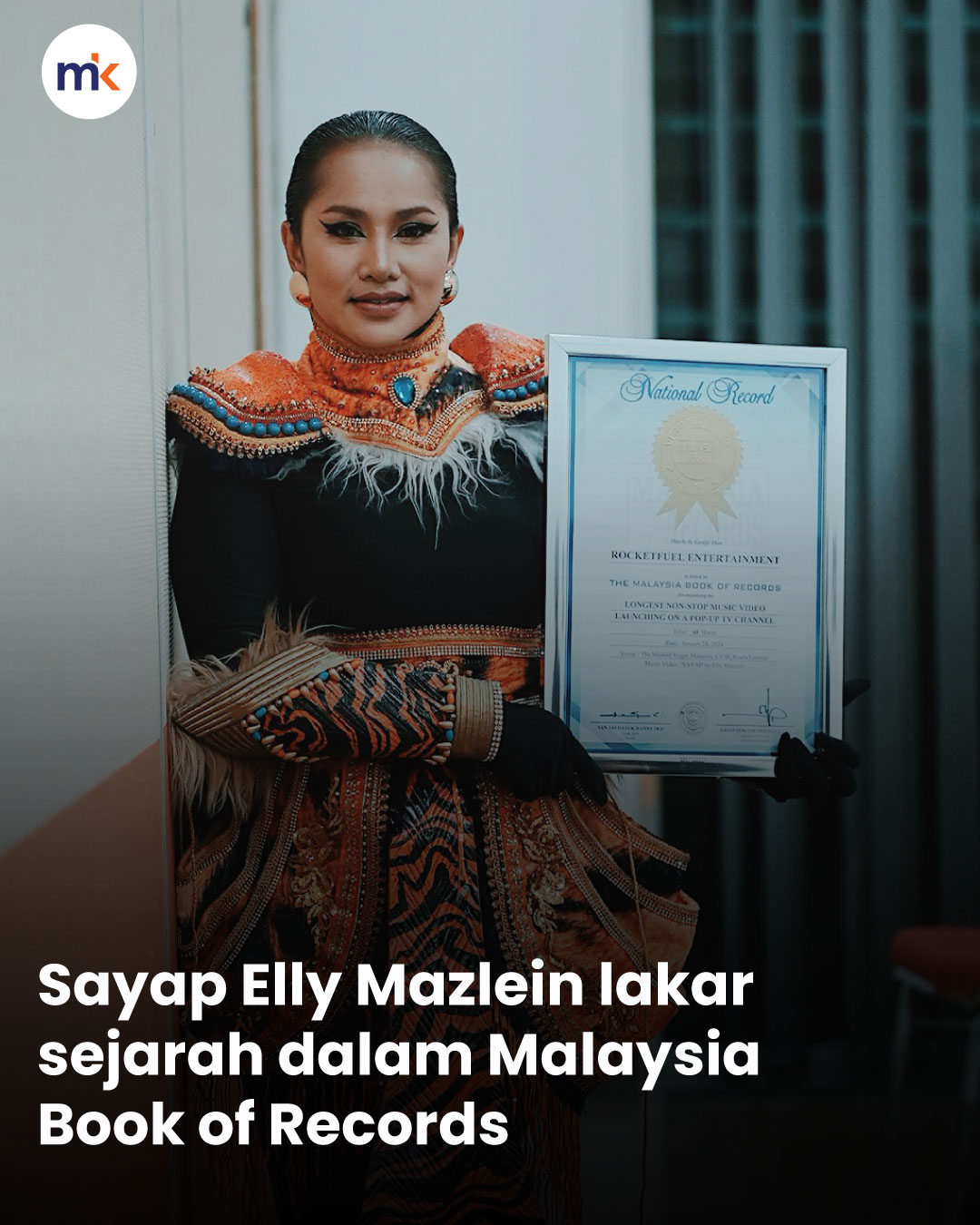 Sayap Elly Mazlein lakar sejarah dalam Malaysia Book of Records