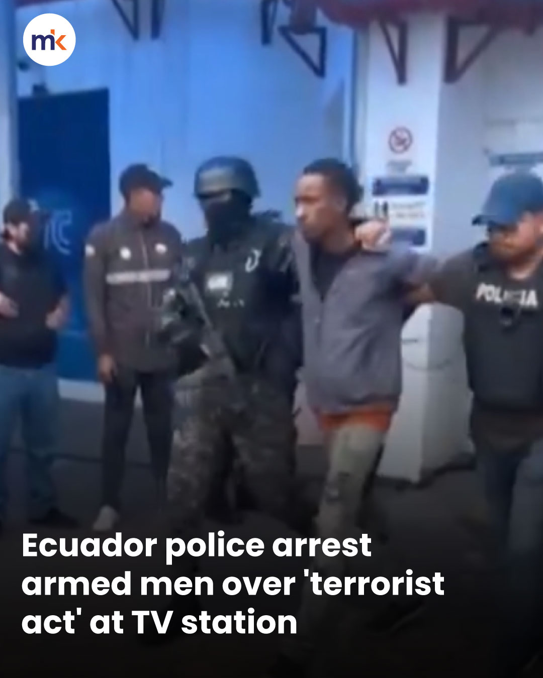 Ecuador police arrest armed men over 'terrorist act' at TV station