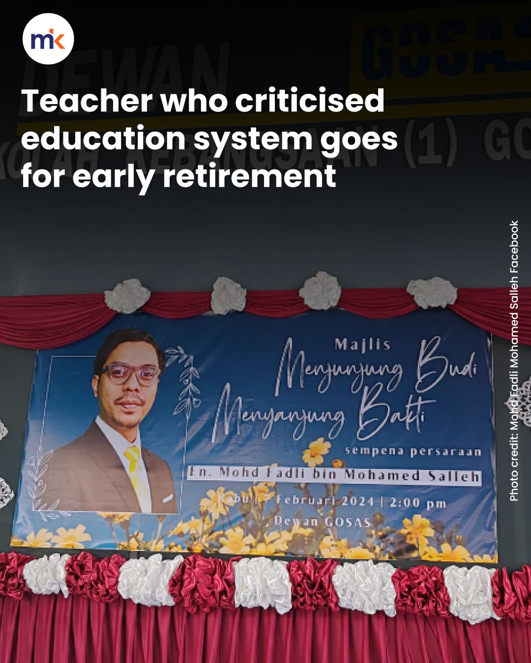 Teacher who criticised education system goes for early retirement