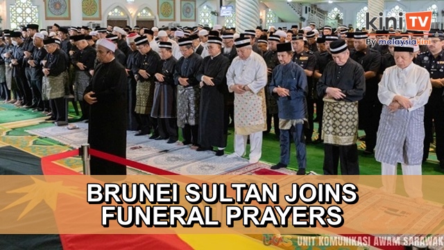 Sultan of Brunei joins funeral prayers for Taib